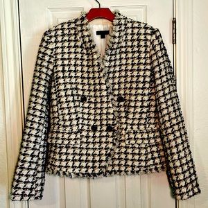 NWT Ann Taylor Tweed Jacket w Frayed edges Sz 8